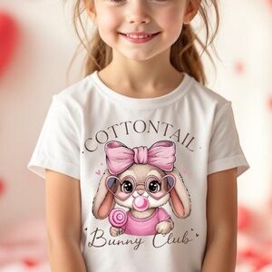 Easter Bunny t-shirt short sleeve 2T - 5T  Funny cute bunny club egg hunt new